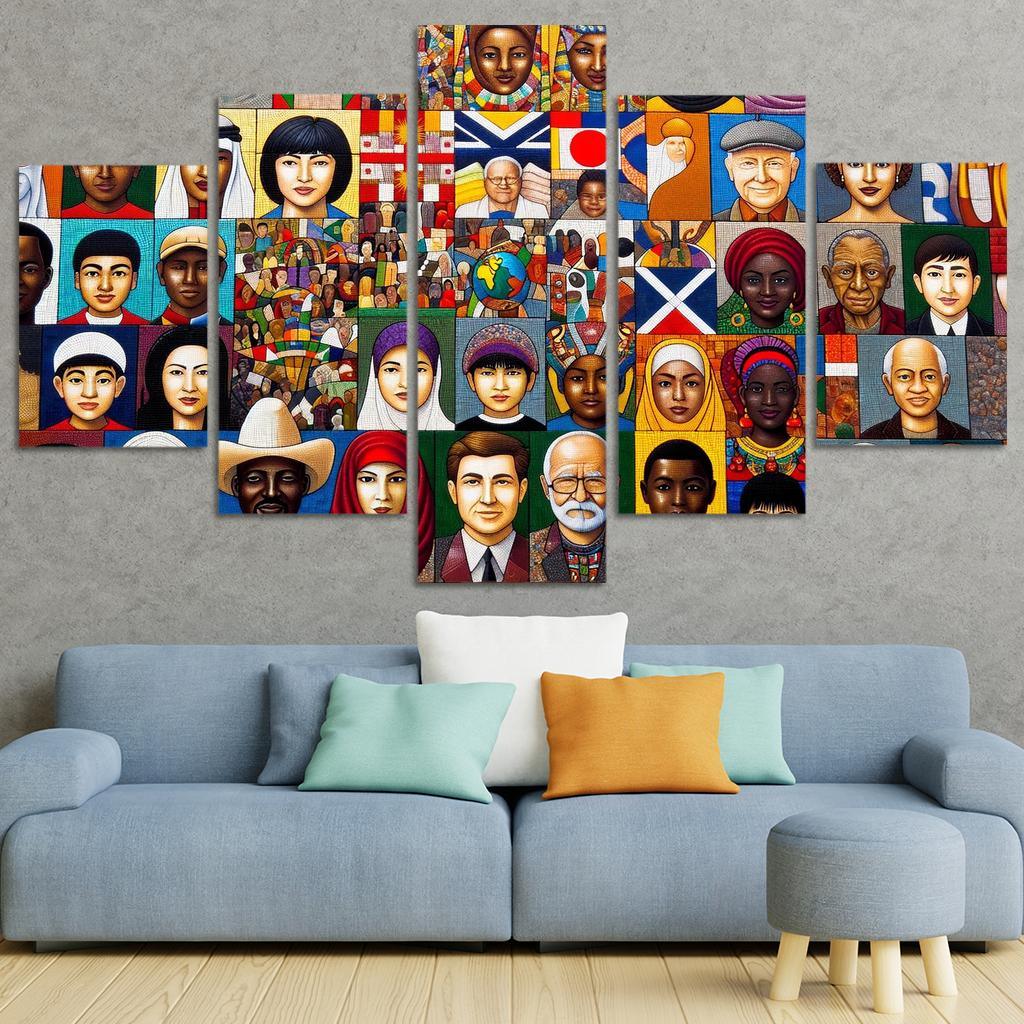 The Colors Of Diversity Celebrating Multiculturalism Custom Paintings Frame