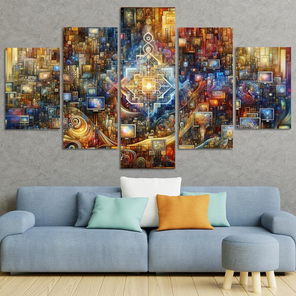 Technology And Humanity The Ethics Of Innovation Multi-panel Paintings