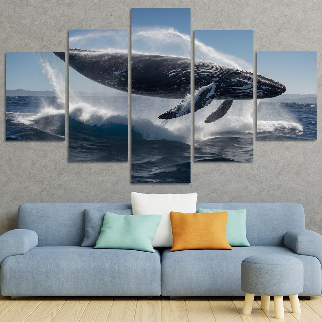 The Graceful Humpback Whale Multi-panel Paintings