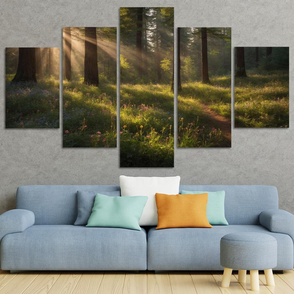 The Ethereal Glades Of Silverwood Modern Paintings Frame