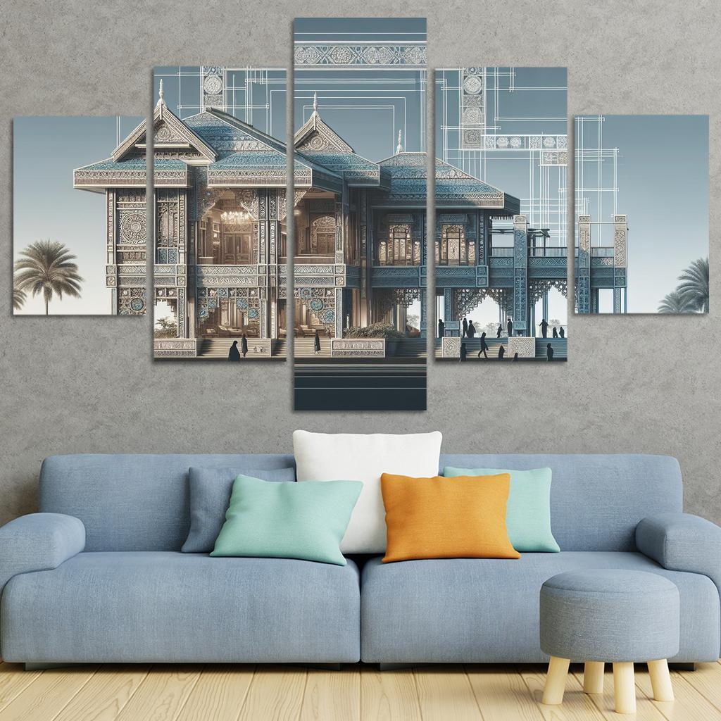 Transitional Architecture Custom Paintings Frame