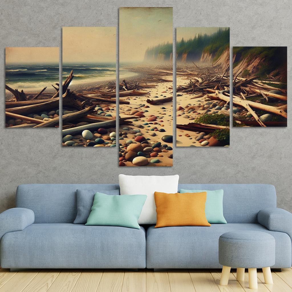 Rustic Cove Rustic Charm By The Sea Abstract Paintings Frame