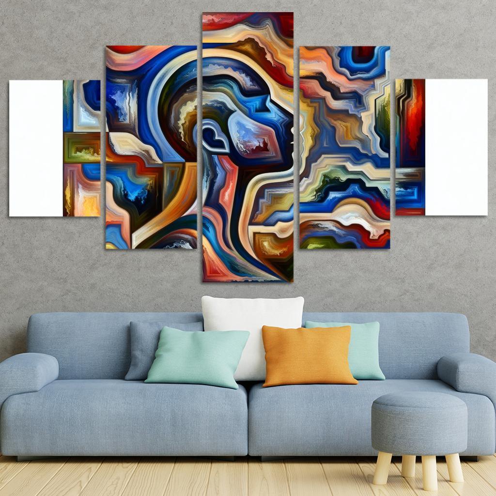 Invisible Battles Advocating for Chronic Illness Awareness 5 Piece HD Canvas Wall Art-Original Frame