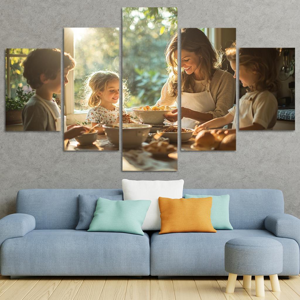 Threads Of Tradition The Weave Of Family Bonds Custom Paintings Frame