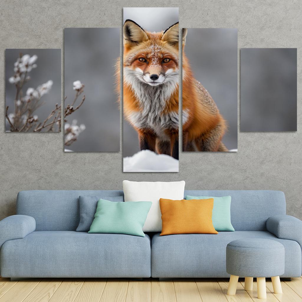 The Majestic Red Fox Master Of Adaptation Canvas Paintings Frame