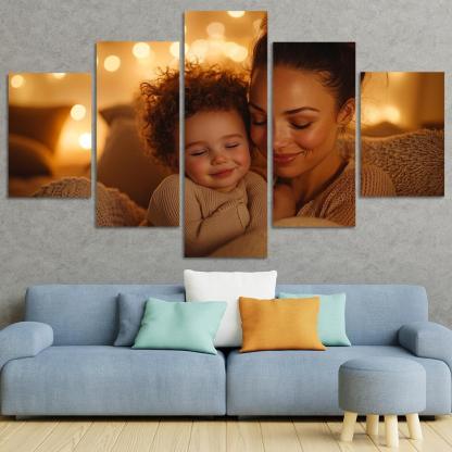 The Comfort Of Her Love A Mothers Embrace Canvas Paintings Frame