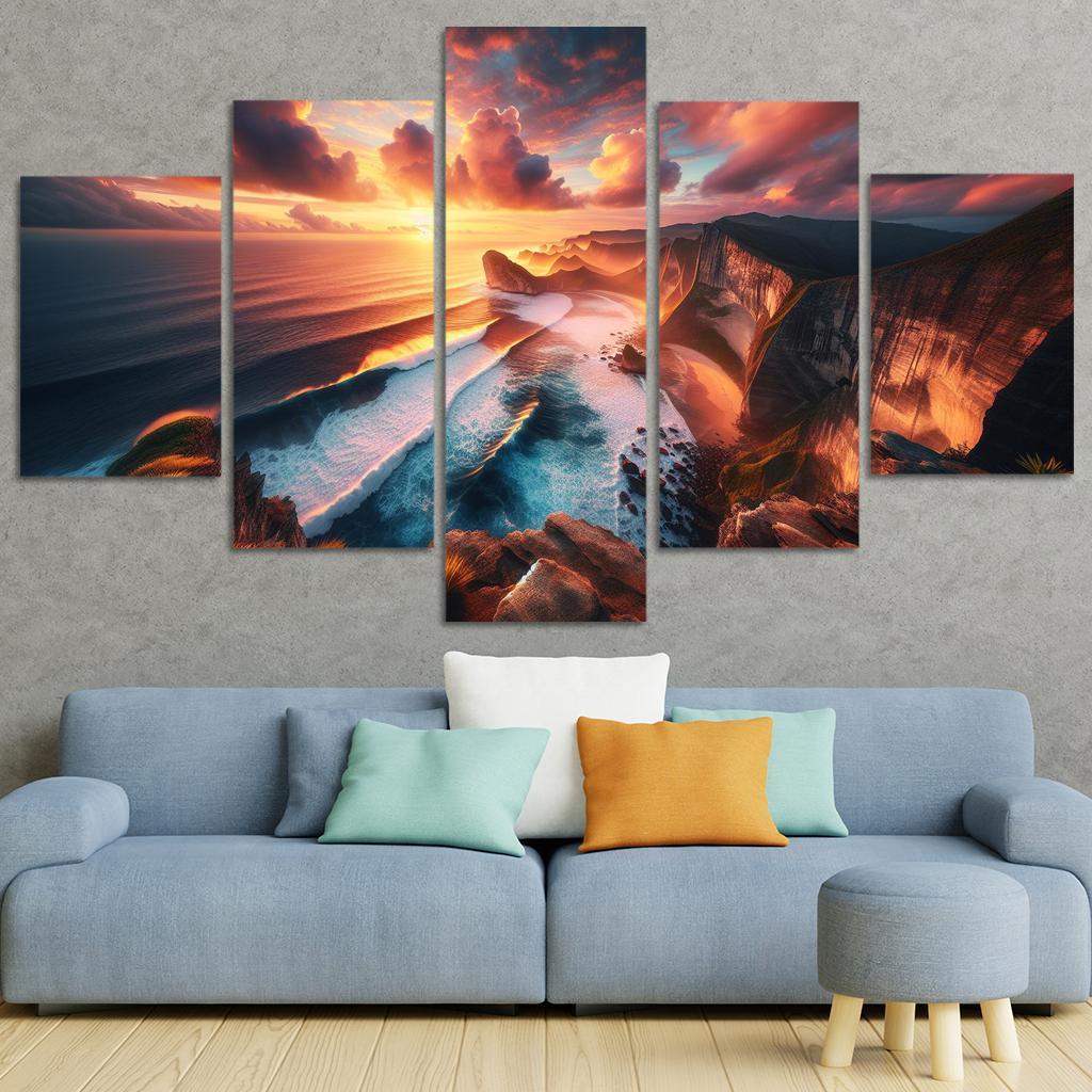 Cliffside Viewpoint Dramatic Coastline Premium Artwork Frames