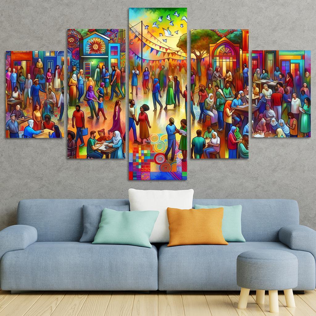 Ecosystems Of Connection Art For Community Building Framed Paintings