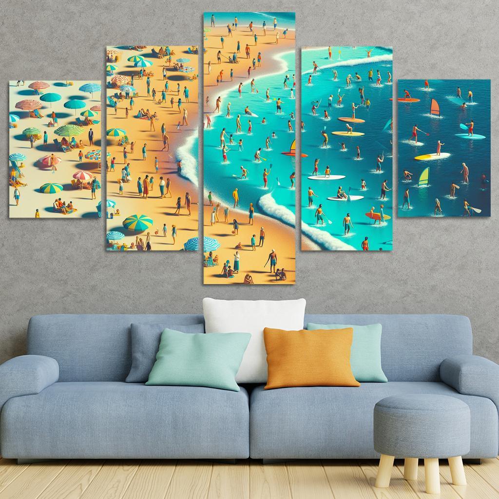 Adventure Cove Beach Modern Paintings Frame