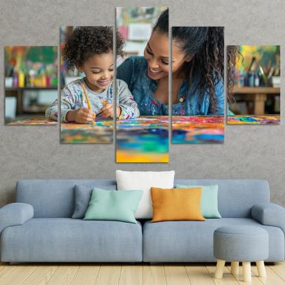 A Canvas Of Love A Mothers Artistic Spirit Canvas Paintings Frame