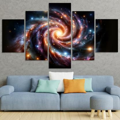 The Complex Structure Of Spiral Galaxies Abstract Paintings Frame