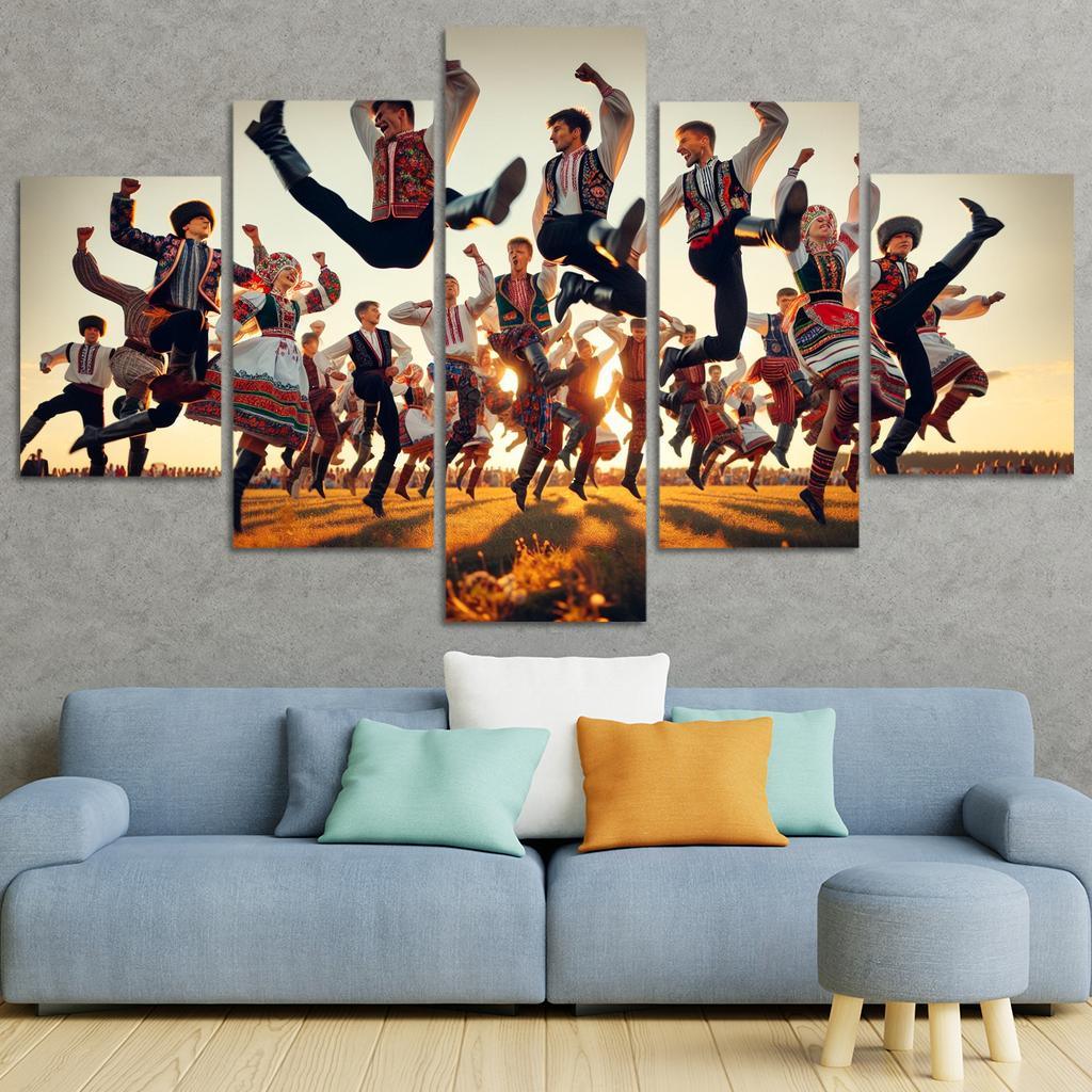 Cossack Dance The Spirit Of The Ukraine Modern Paintings Frame