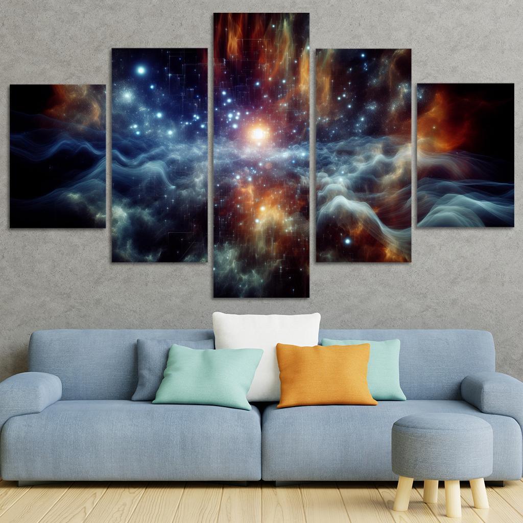 The Marvels Of Cosmic Background Radiation Abstract Paintings Frame
