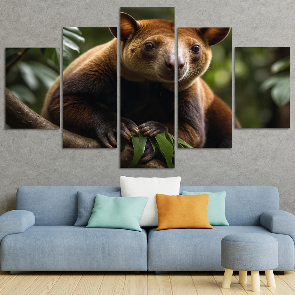 The Agile Tree Kangaroo Climbing Marvel Canvas Paintings Frame