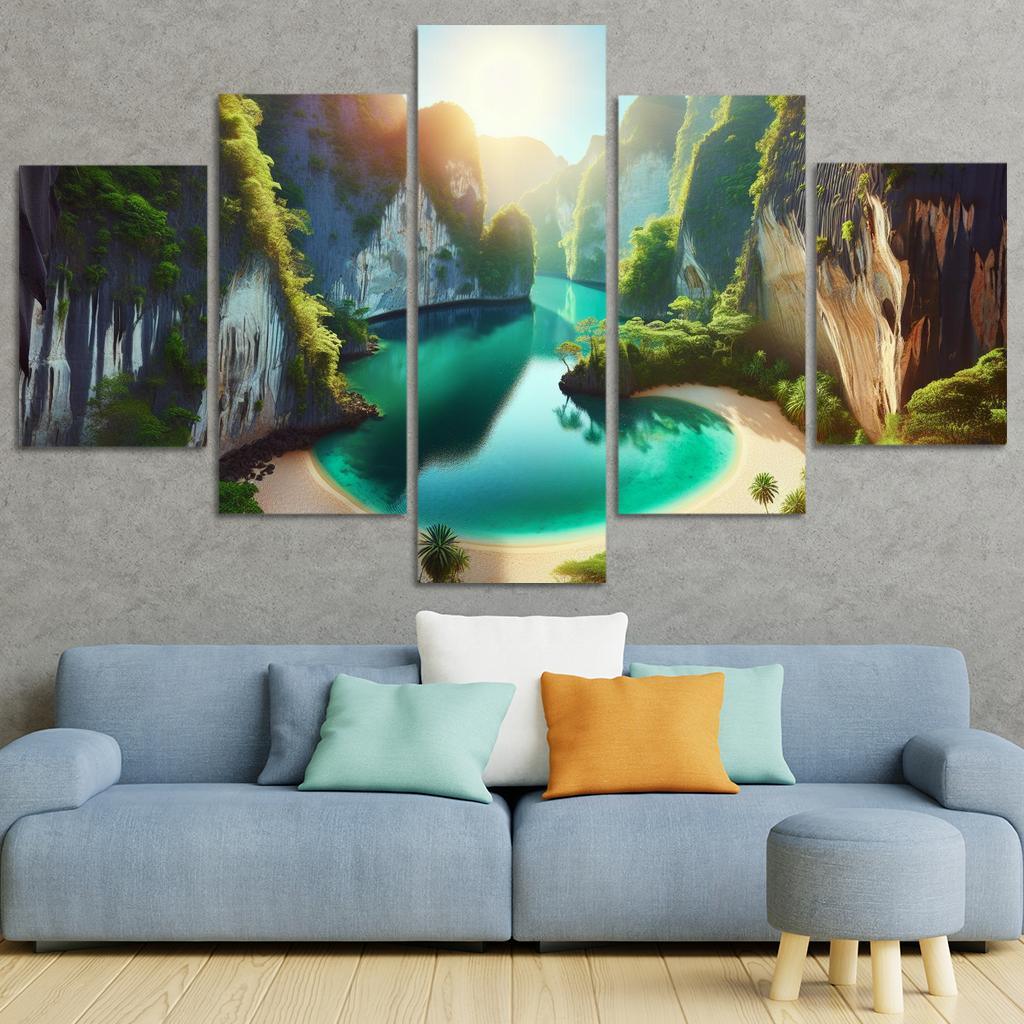 Hidden Lagoon A Secret Sanctuary Custom Paintings Frame
