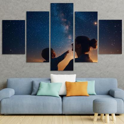Guiding Stars A Mothers Light In The Dark Canvas Paintings Frame