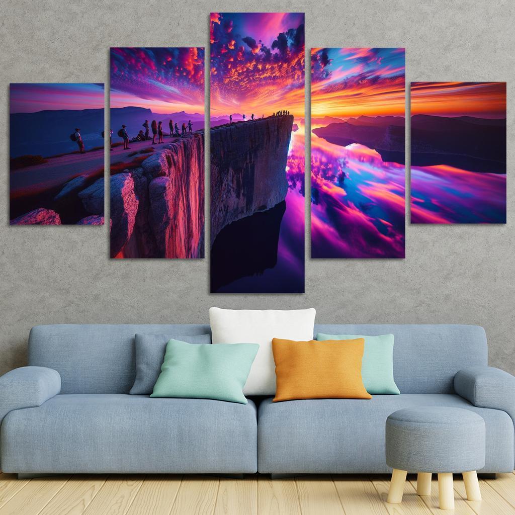 Sunset Ridge Cliffside Viewpoint Art Trends