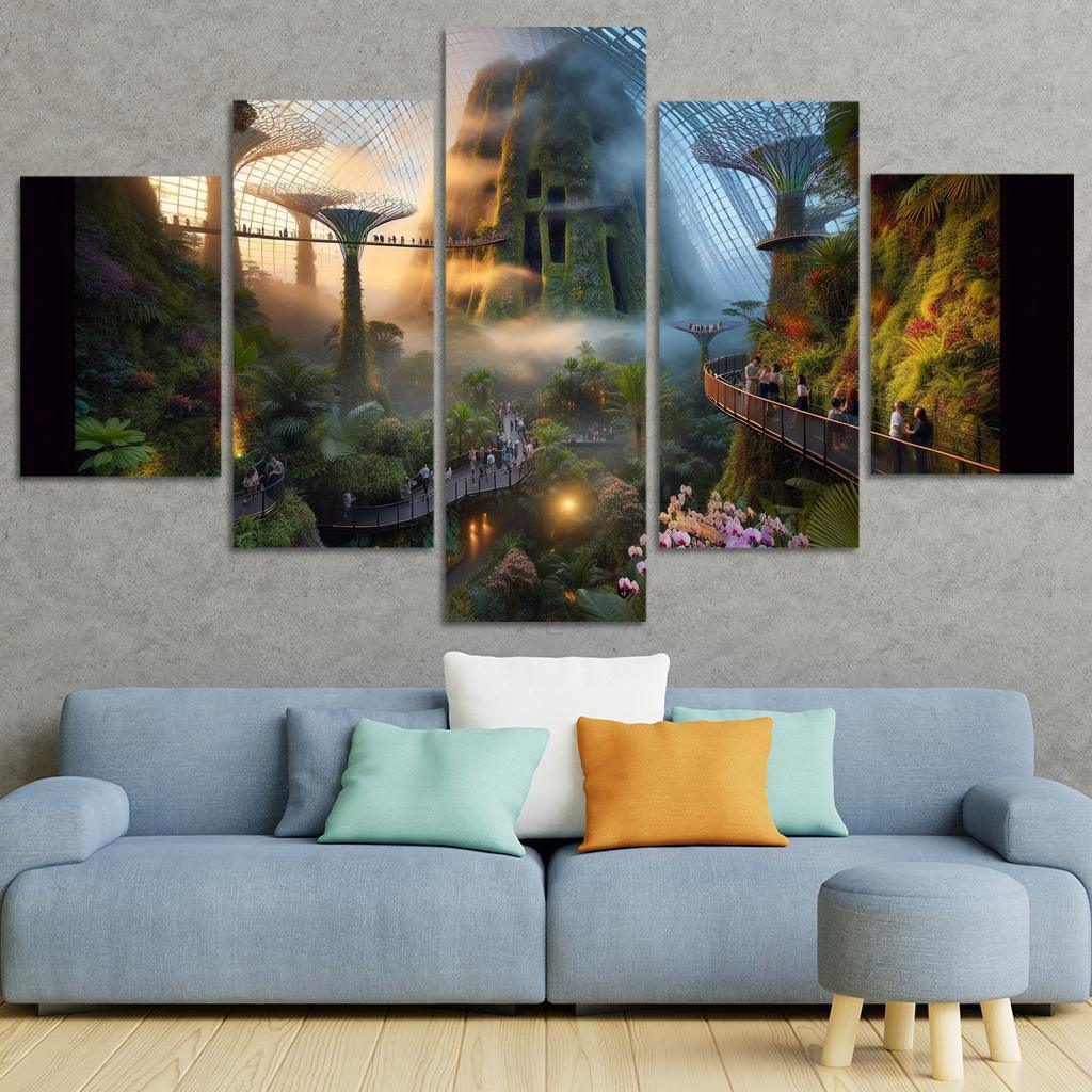 Cloud Forest At Gardens By The Bay - Singapore Custom Paintings Frame