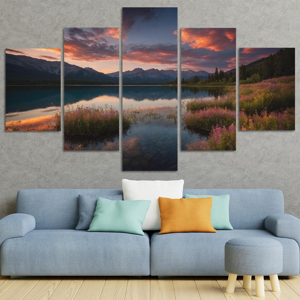 The Ethereal Glow Of Celestial Waters Oil Paintings Frame