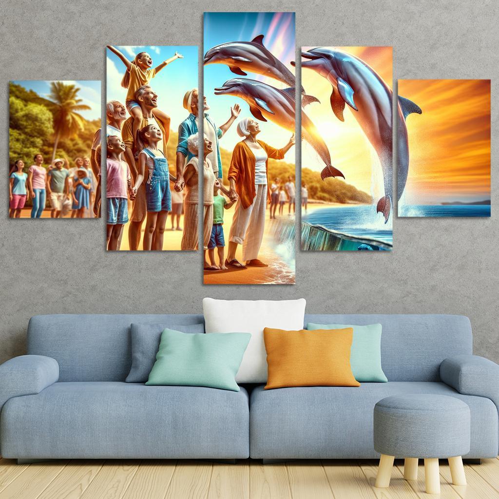 Dolphin Watch Point Wildlife Experience Custom Paintings Frame