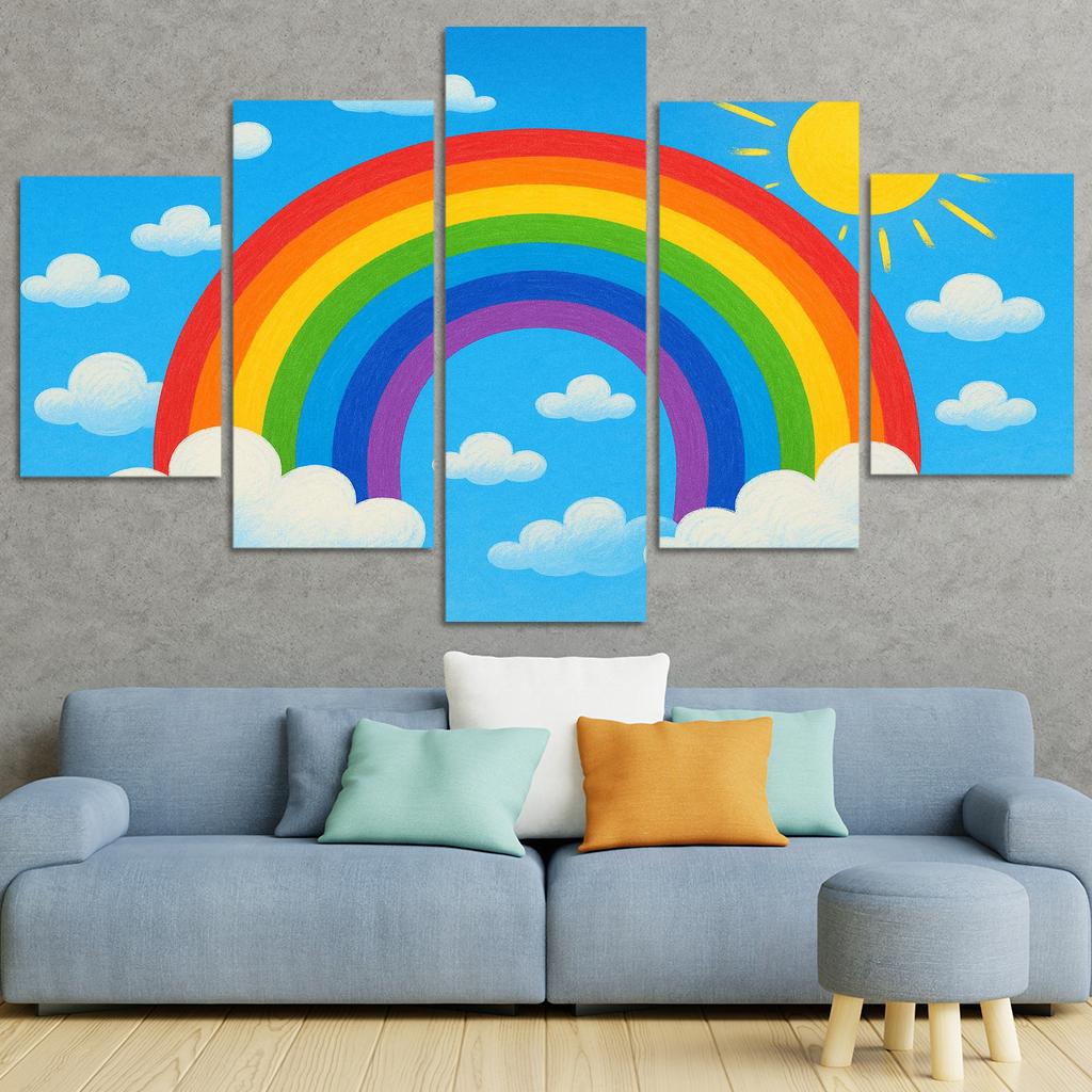 Radiant Rainbow Sky Premium Artwork Frames