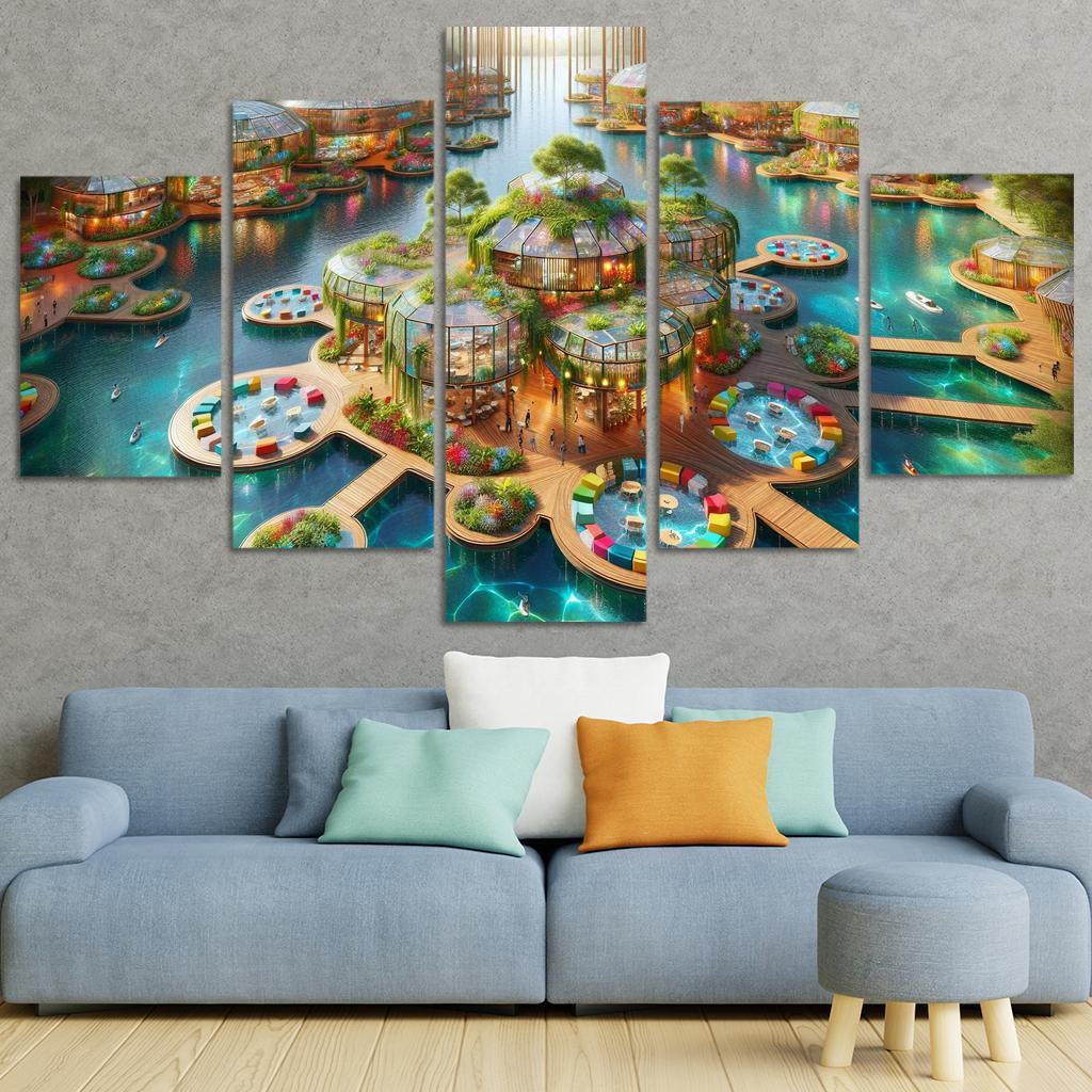 Aquatic Community Hubs Custom Paintings Frame