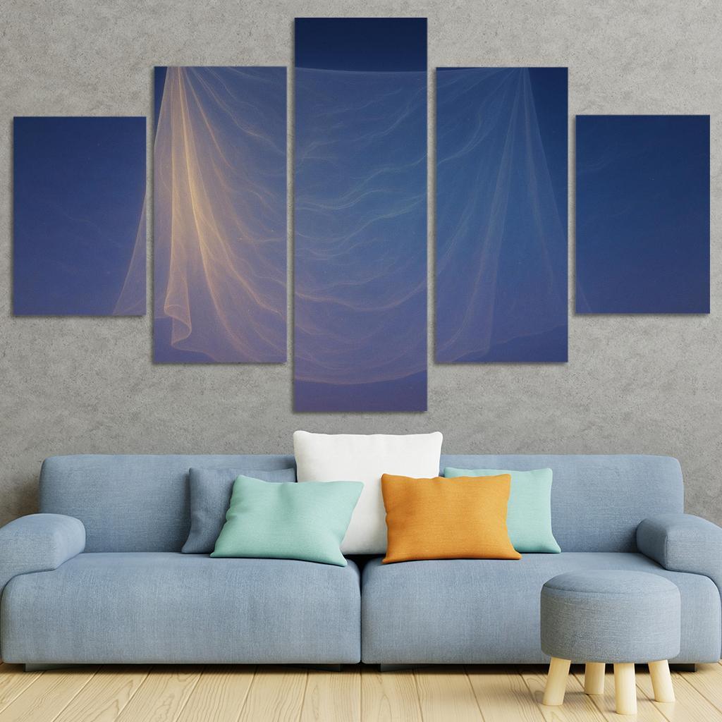 Luminous Veil Of Eternal Whispers Multi-panel Paintings