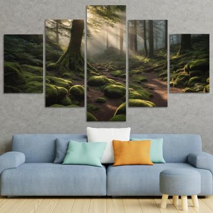 Ethereal Glow Of Misty Forest Trails Art Trends