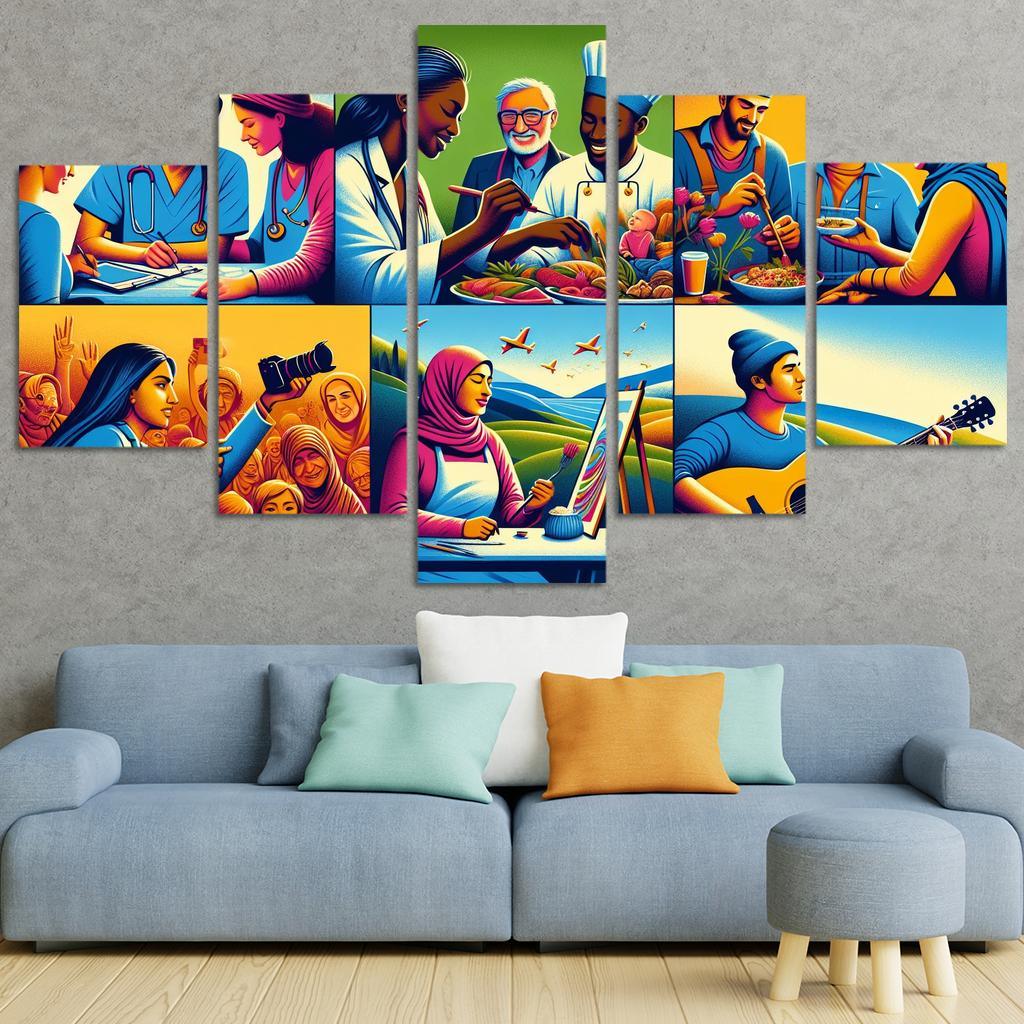 Voices Of Resilience Stories Of Refugee Empowerment Custom Paintings Frame