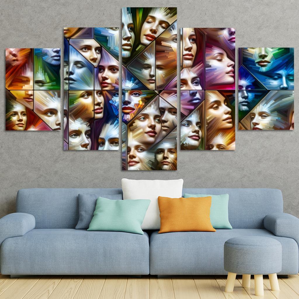 The Silent Struggles Mental Health And Society Custom Paintings Frame