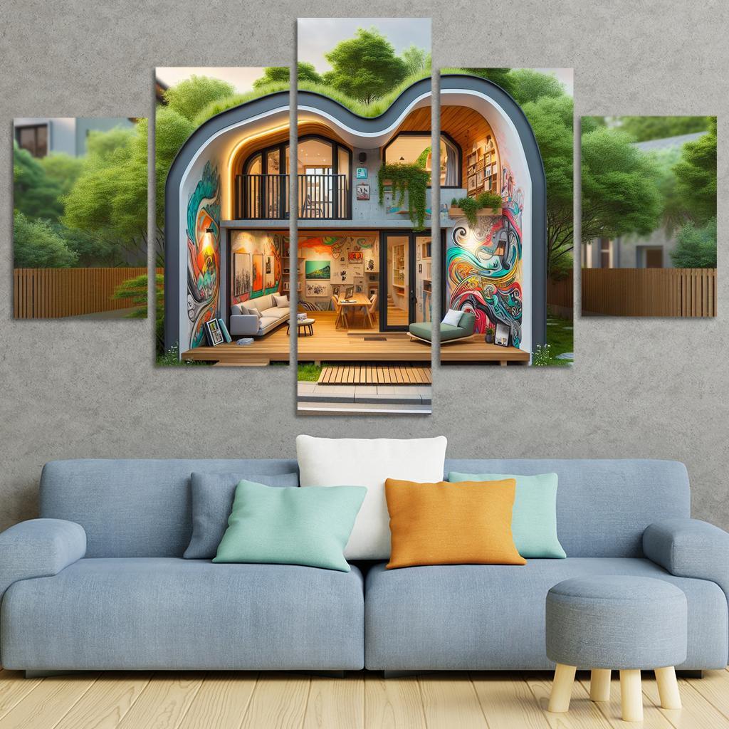 Artistic Micro Homes Custom Paintings Frame