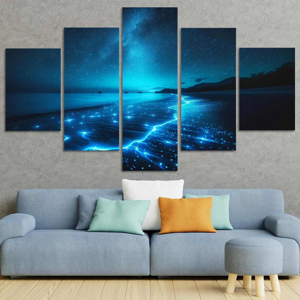 Mystic Waters Nighttime Beach Experience Art Trends