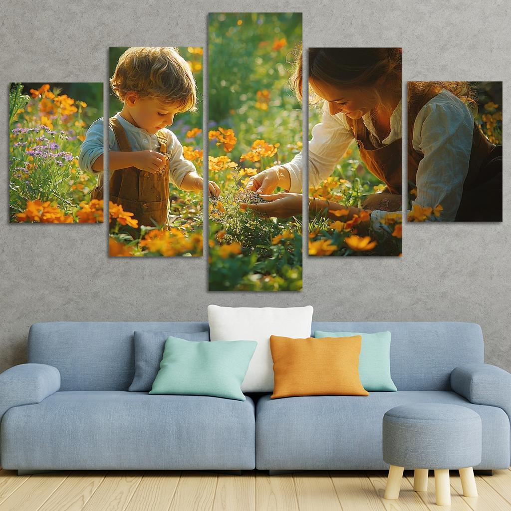 A Garden Of Hope A Mothers Nurturing Spirit Canvas Paintings Frame