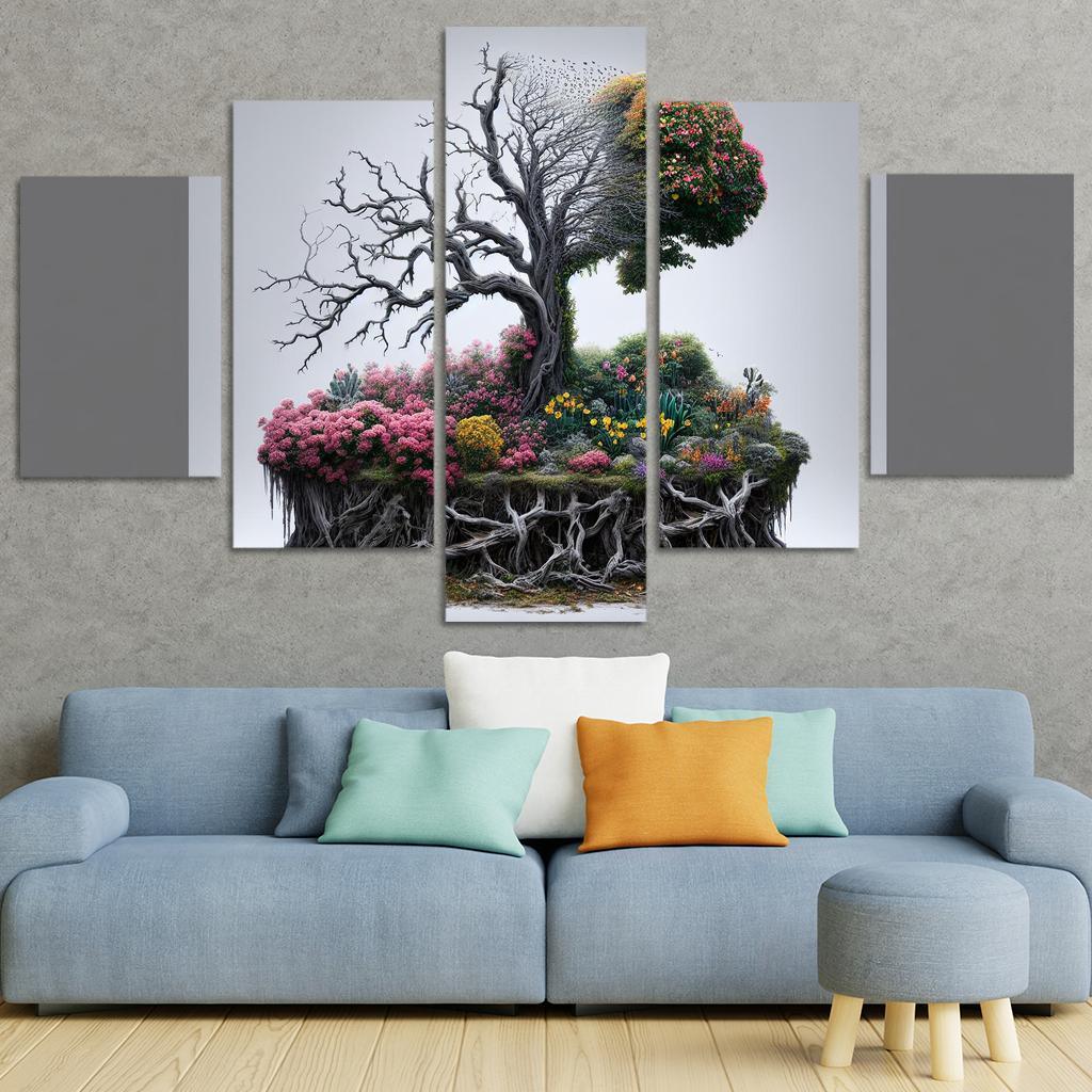 The Last Breath A Call for Climate Justice 5 Piece HD Canvas Wall Art-Original Frame