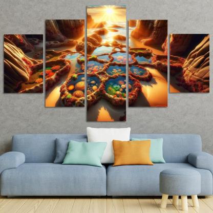 Tidal Pool Treasure Cove Modern Paintings Frame