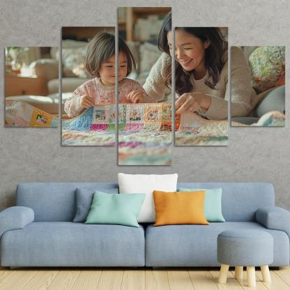 The Quilt Of Life Stitched With A Mother's Care One-piece Frames