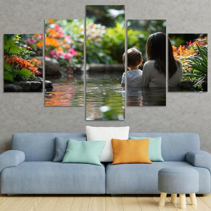 Reflections Of Love The Mirror Of Motherhood Custom Paintings Frame