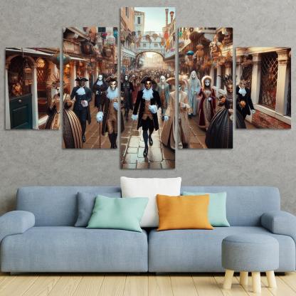 Venice Carnival Canvas Paintings Frame