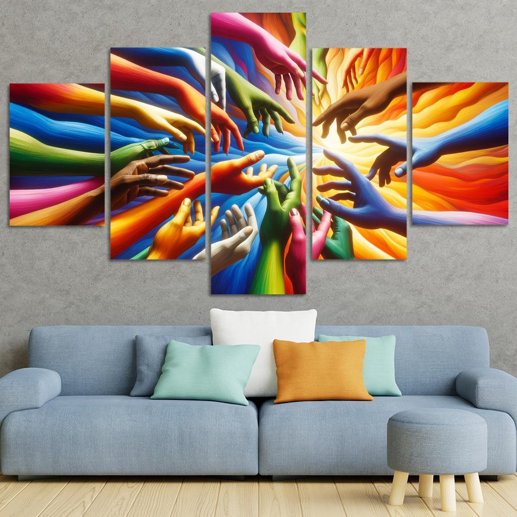 Building Bridges Unity In Diversity Custom Paintings Frame