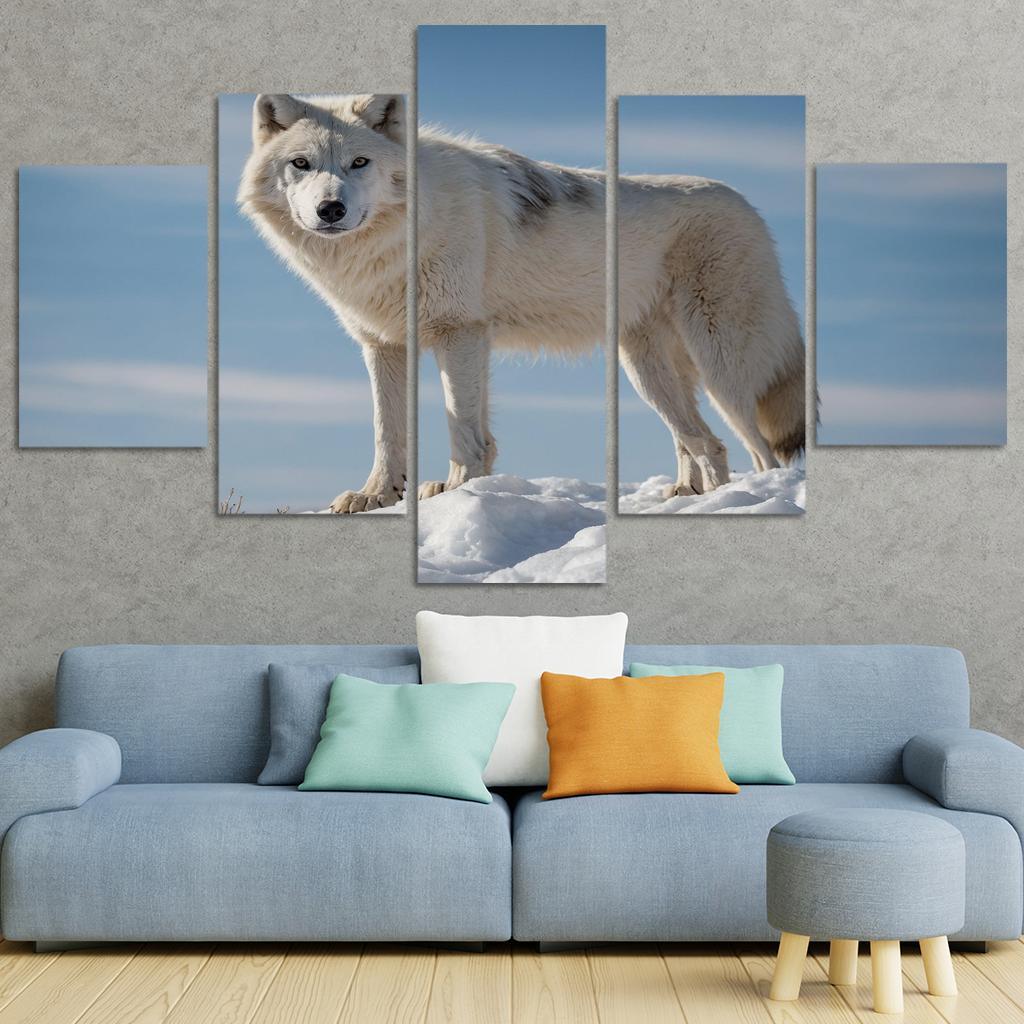 The Resilient Arctic Wolf Ghost Of The Tundra Canvas Paintings Frame