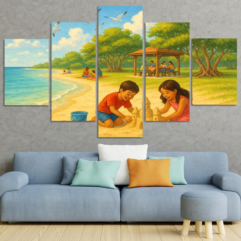 Pearl Bay Family-friendly Coastal Sanctuary One-piece Frames