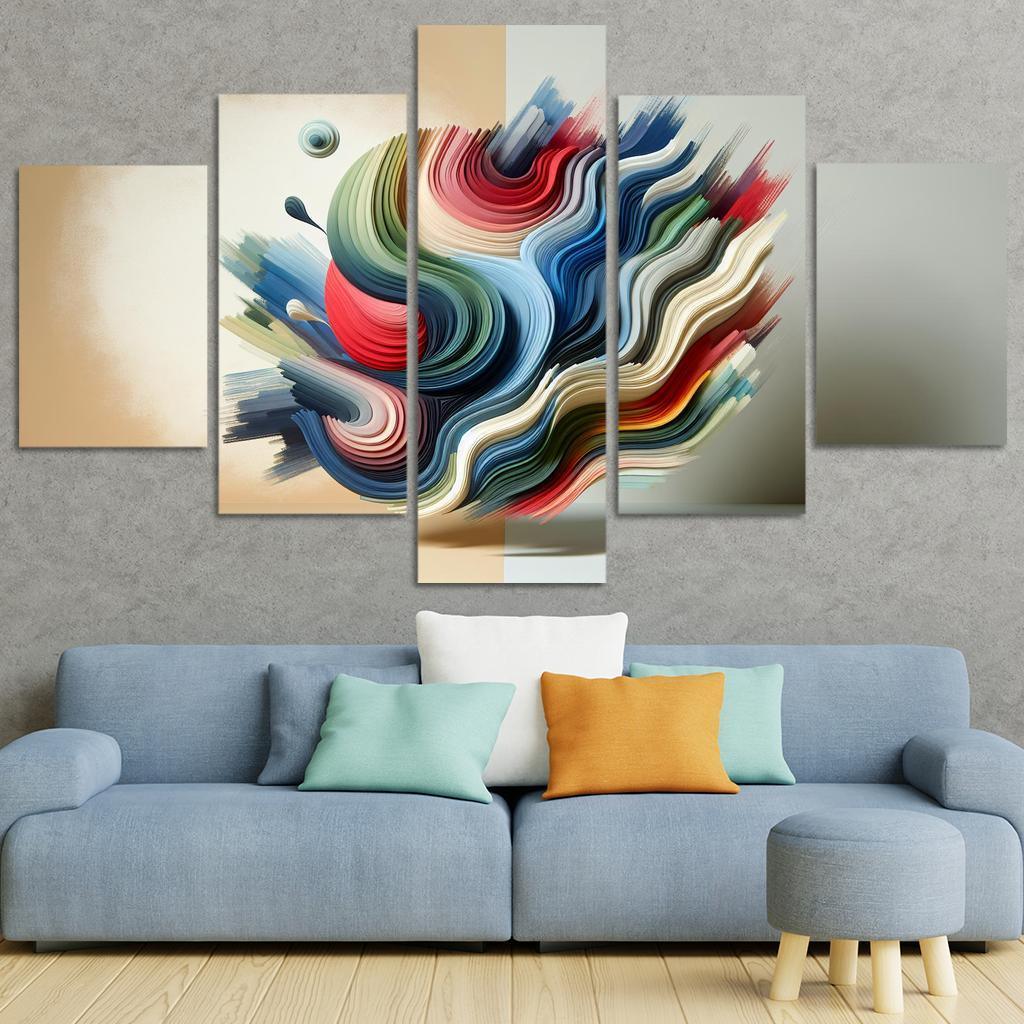 Luminous Acrylic Wall Art 5 Piece HD Canvas Wall Art-Original Frame