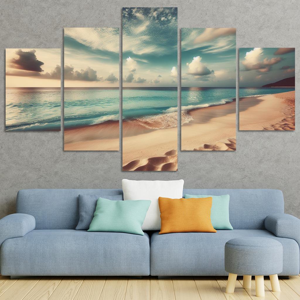 Serene Escape Beach Custom Paintings Frame
