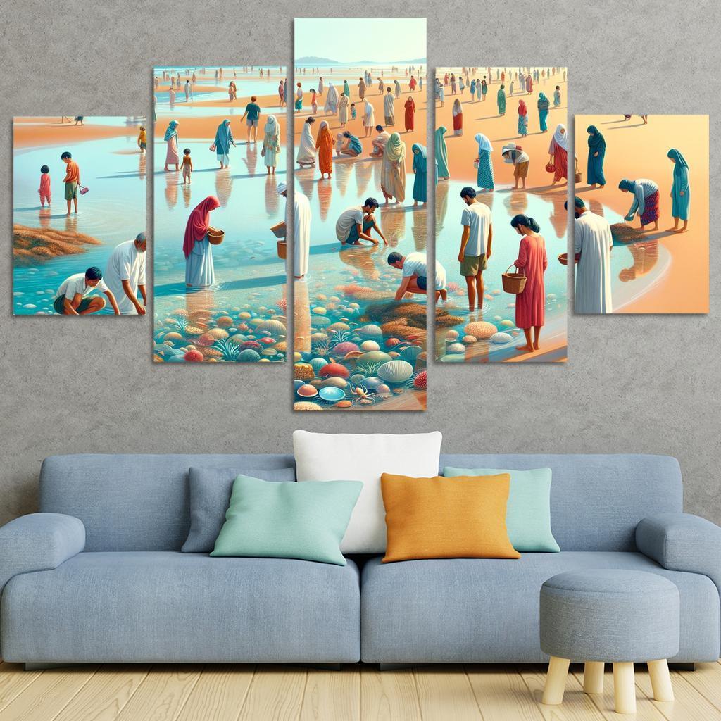 Tidepool Wonders Beach Modern Paintings Frame