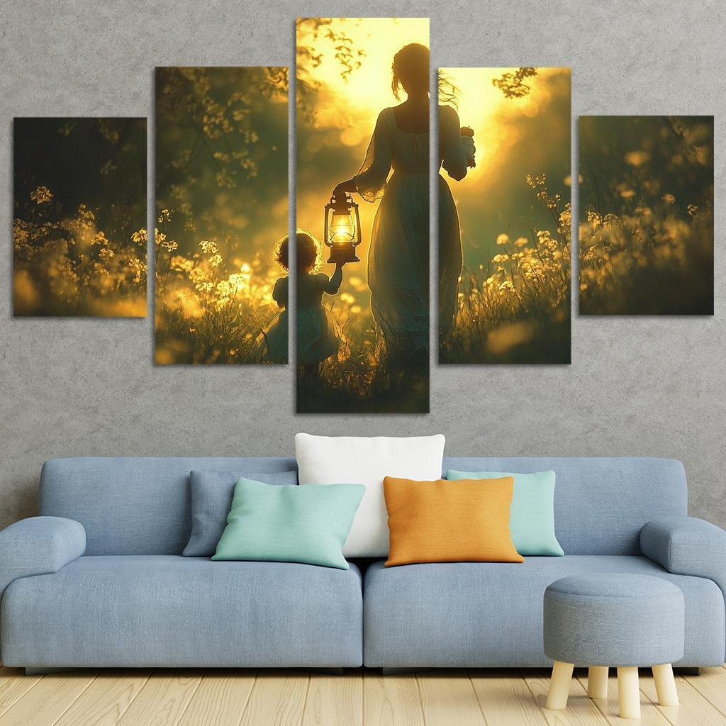 Shadows Of Love A Mothers Guiding Light Canvas Paintings Frame