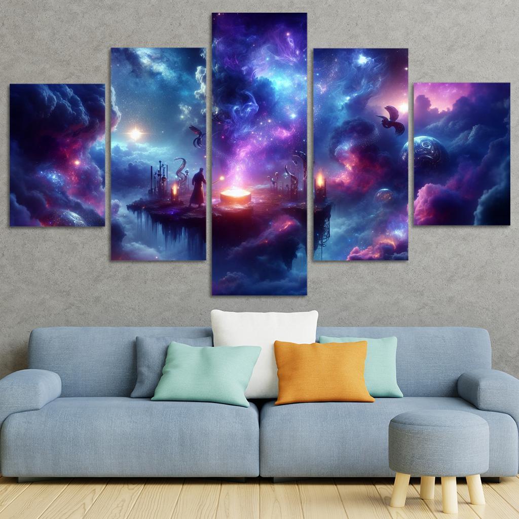 The Arcane Starforge 5 Piece HD Canvas Wall Art-Original Frame
