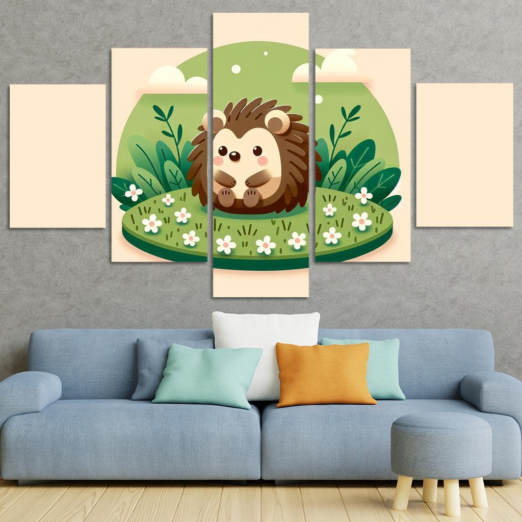 Friendly Hedgehog Modern Paintings Frame