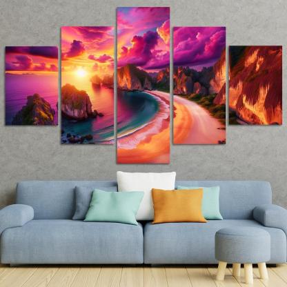 Sunset Ridge Beach Premium Artwork Frames