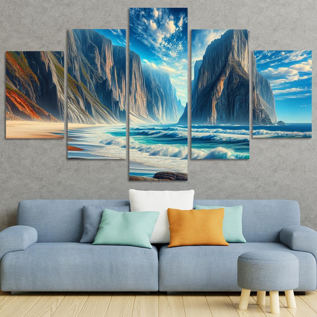 Majestic Cliffs Beach Premium Artwork Frames