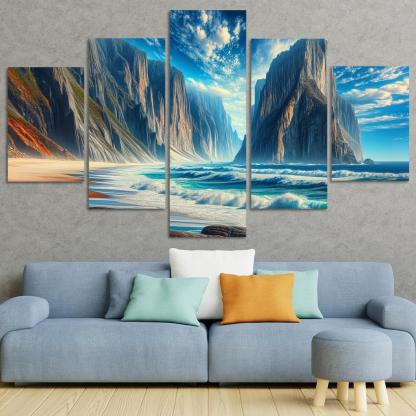 Majestic Cliffs Beach Premium Artwork Frames
